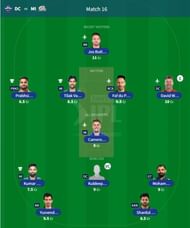 Best IPL 2023 Fantasy Team for IPL Match 16 - DC vs MI